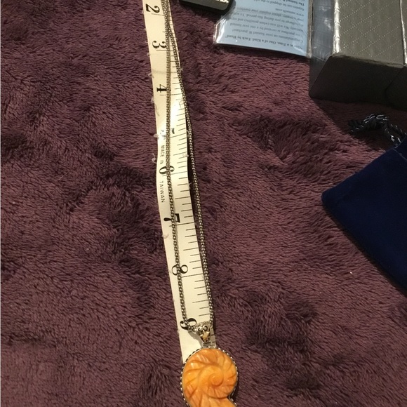 NWT Samual B 18K Accented Spiney Oyster Gemstone Gold Necklace 18” - 26-28” - Picture 5 of 9